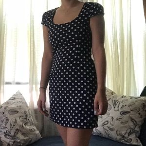 Women’s Blue Polka Dot Mini Dress